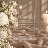 Акрилна табела "В памет на" за сватба или друго събитие – снимка 9